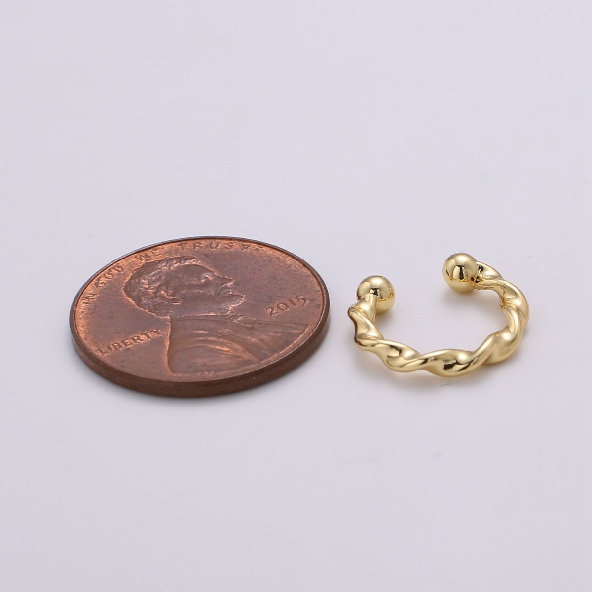 Gold Filled Simple Twist Earcuffs - AI-094
