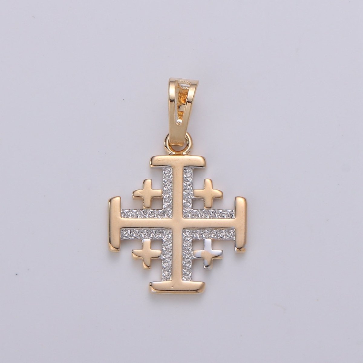 Gold Filled Square Cross Pendants  J-109