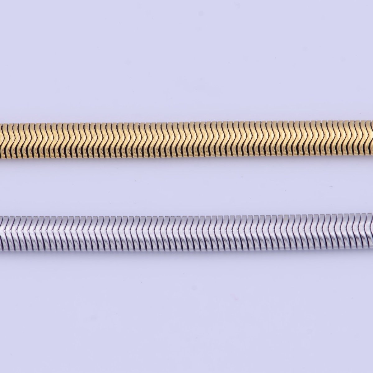 Gold Filled Stainless Steel 7 Inch + 1 Inch Extender Herringbone Snake Chain Bracelet Anklet in Gold & Silver | WA-1142 WA-1143 Clearance Pricing