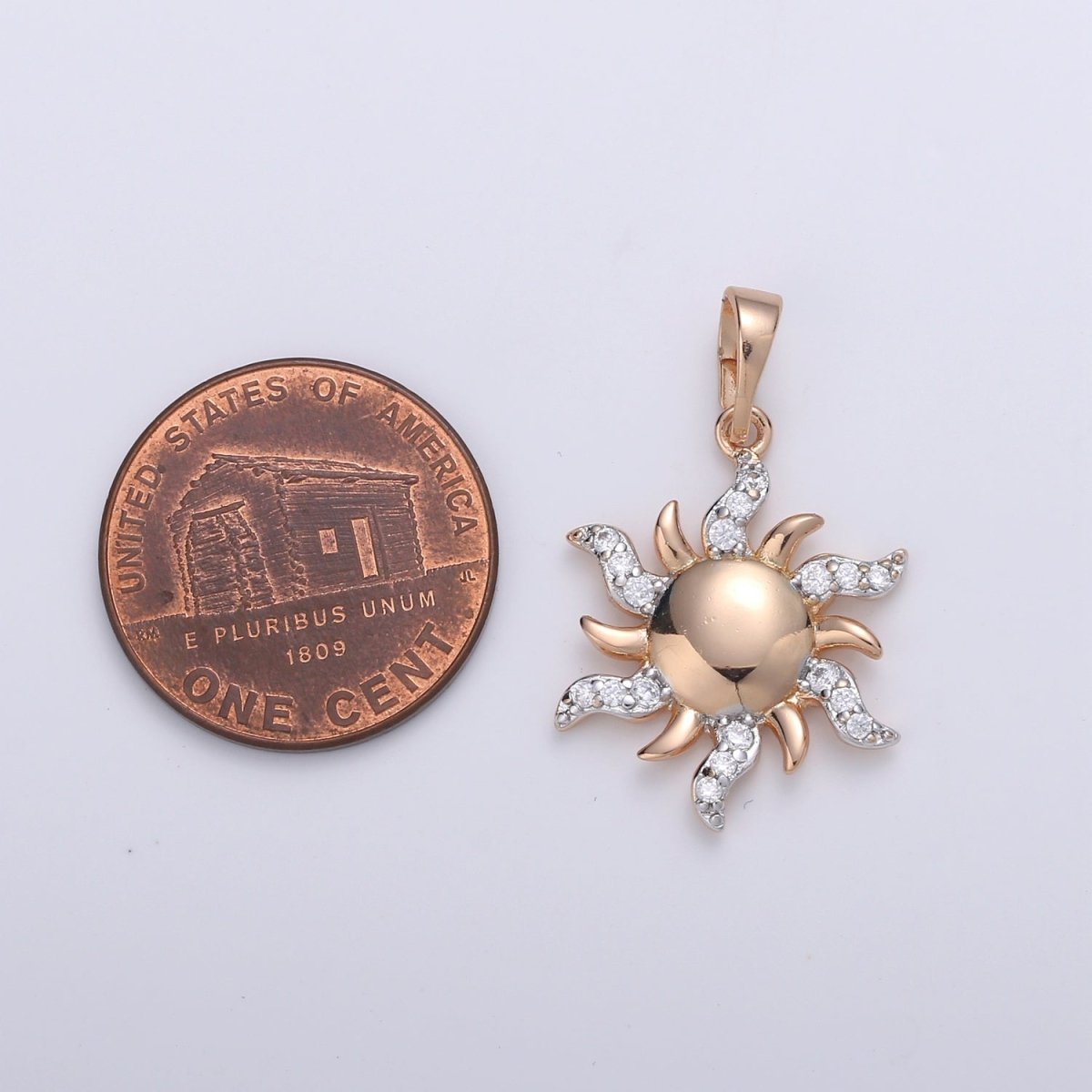 Gold Filled Sun Pendants  J-093