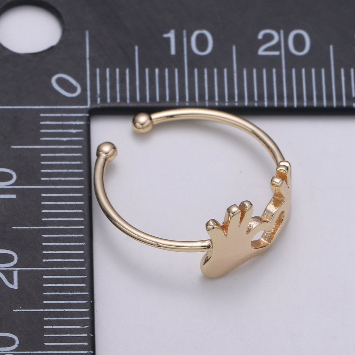 Gold Heart Hand Gesture Ring Heart Shaped Hands - Heart Sign - Heart Hands Ring- Hands Jewelry for Valentine Gift BFF friend R-245