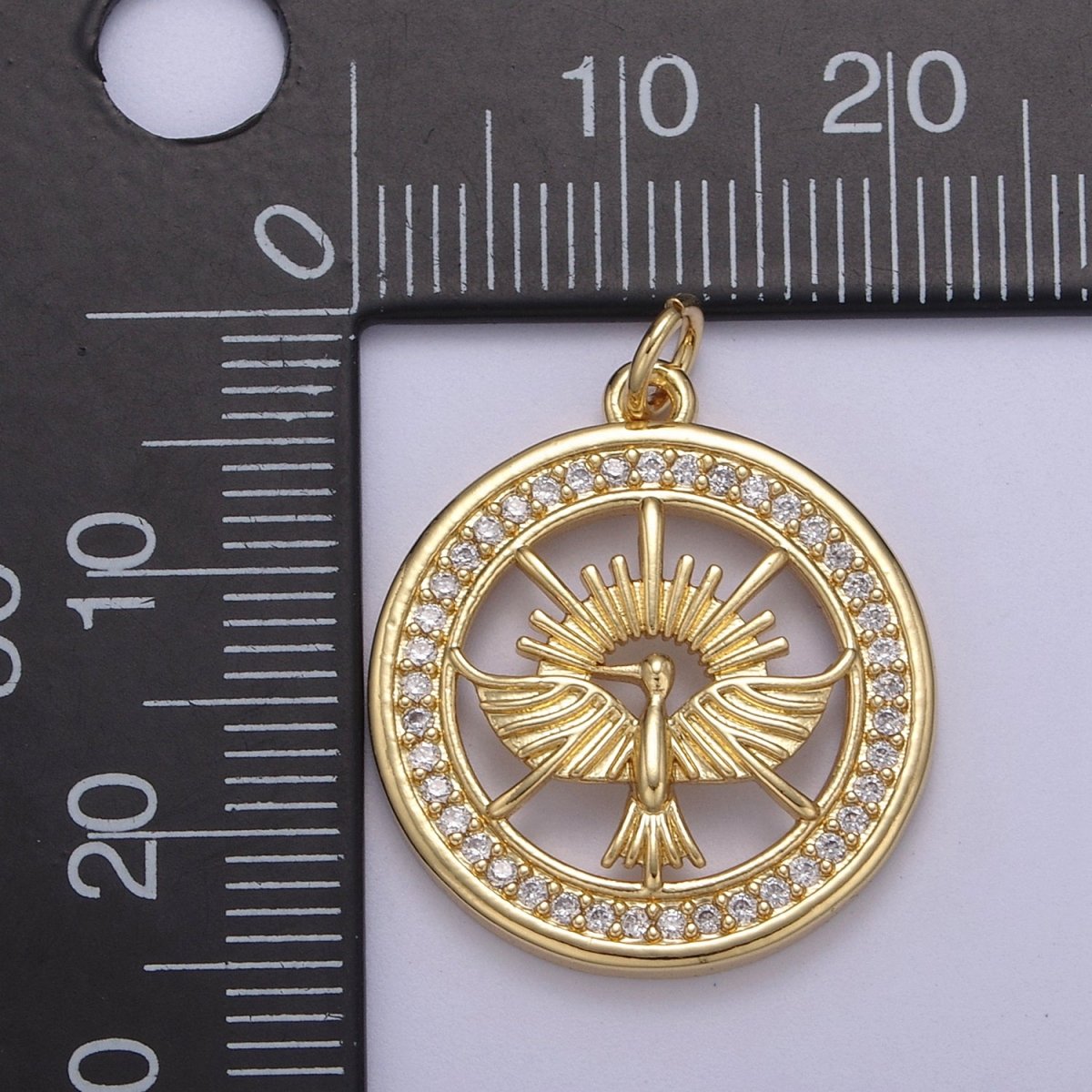 Gold Holy Spirit Dove Pendant Necklace Holy Spirit Religious Necklace Charm N-419