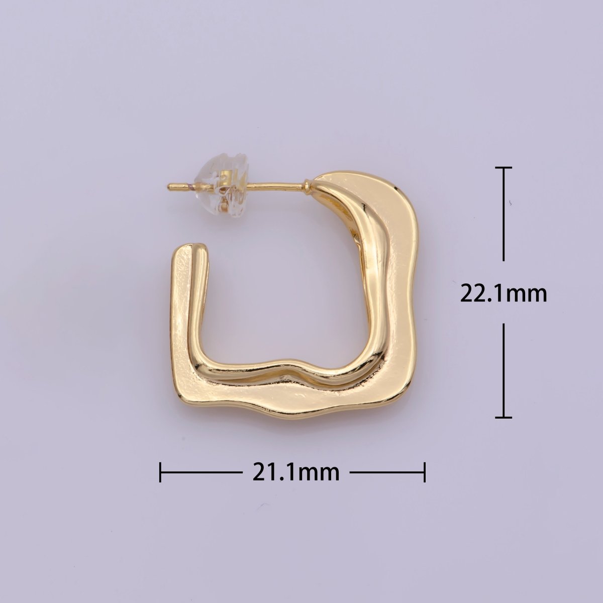 Gold hoops, geometric earring hoops small hoop earring dainty earring, minimalist earrings T-209