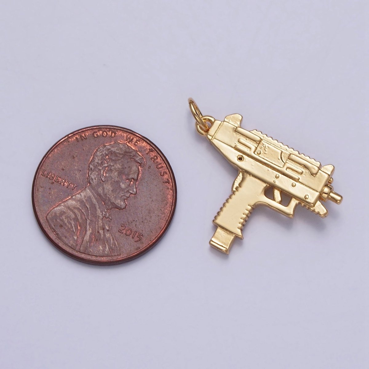 Gold Hot Glue Gun Arts And Craft Tool Charm | X-143