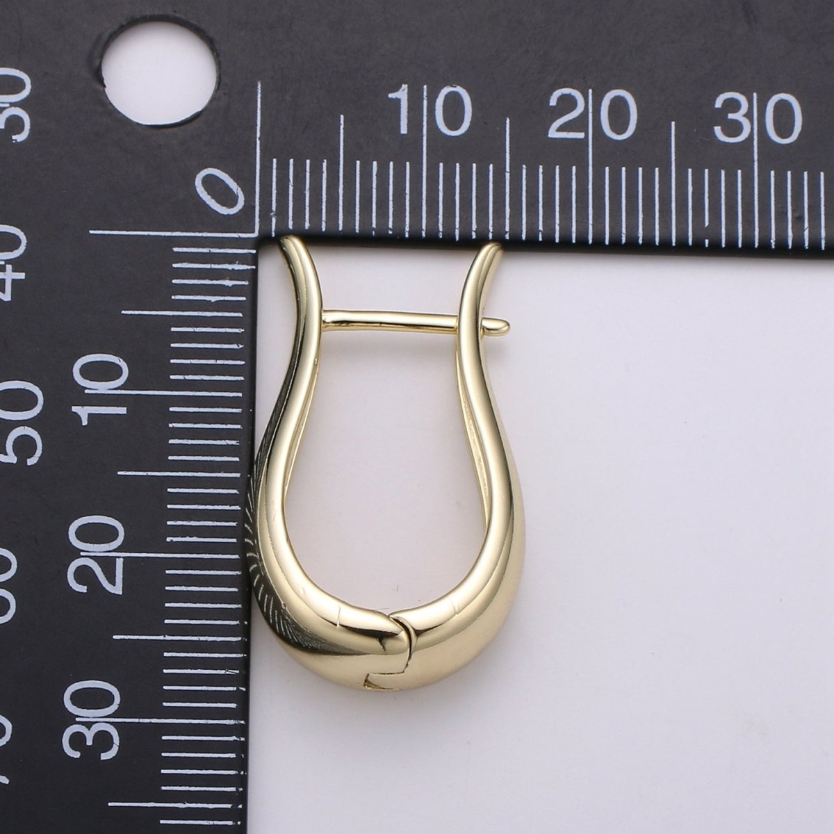 Gold Huggie Earring Chunky Earring 30mm, 14K gold Filled Earromg Nickel and Lead free, Lever back earring making Supply Ear-1301 Q-323