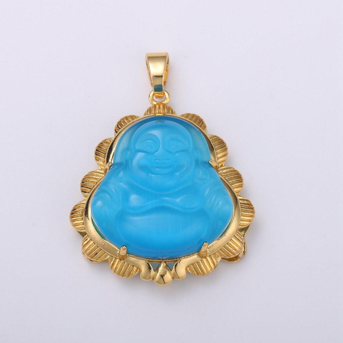 Gold Jade Buddha Pendant Colorful Buddha Jade Gold Filled Pendants AH-269~AH-280