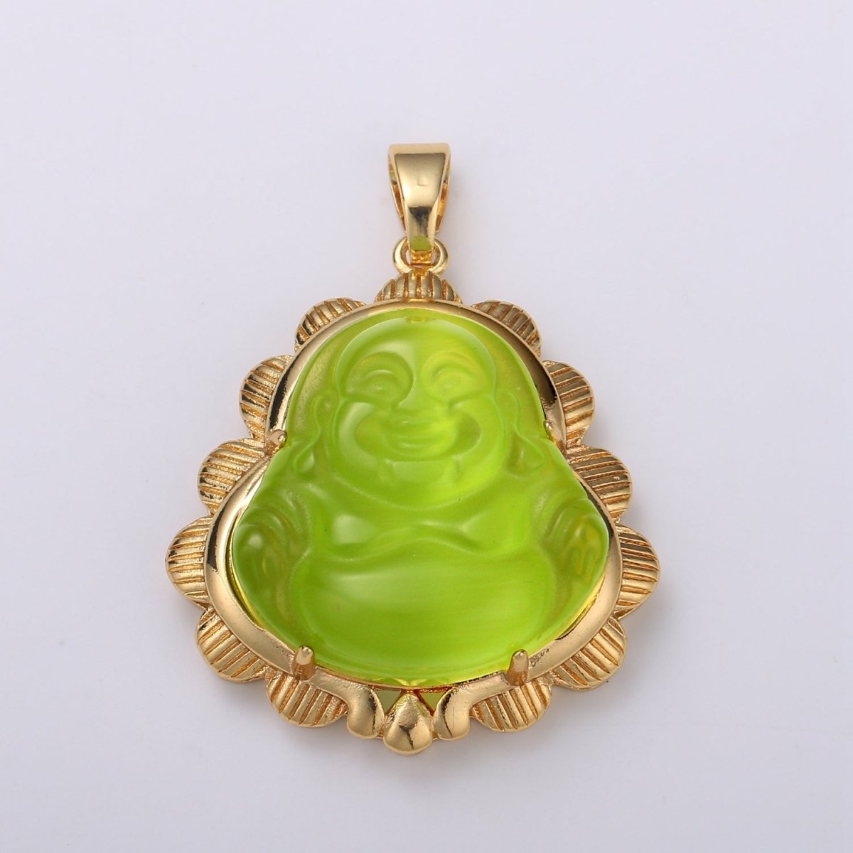 Gold Jade Buddha Pendant Colorful Buddha Jade Gold Filled Pendants AH-269~AH-280