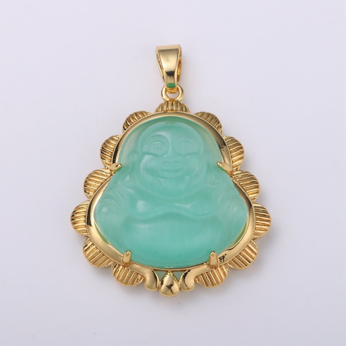 Gold Jade Buddha Pendant Colorful Buddha Jade Gold Filled Pendants AH-269~AH-280