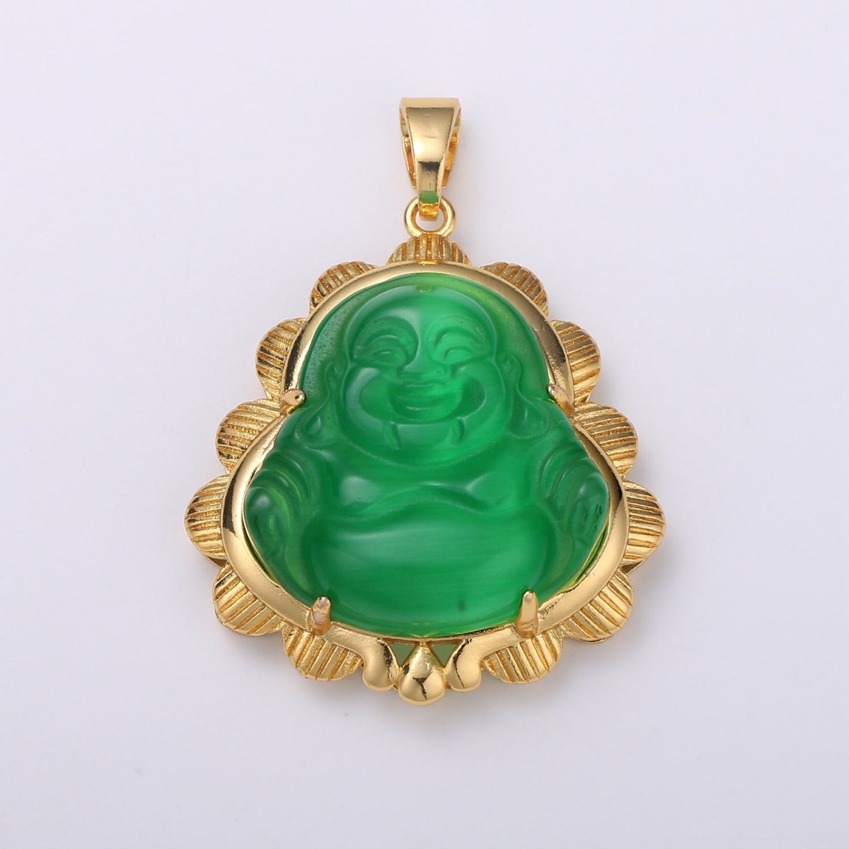 Gold Jade Buddha Pendant Colorful Buddha Jade Gold Filled Pendants AH-269~AH-280