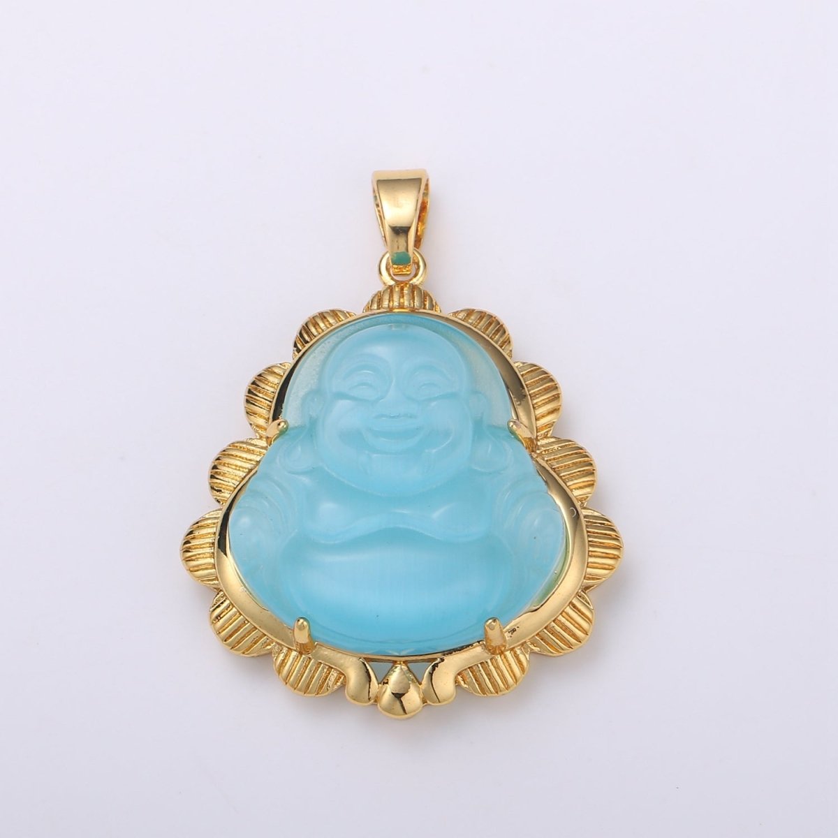 Gold Jade Buddha Pendant Colorful Buddha Jade Gold Filled Pendants AH-269~AH-280