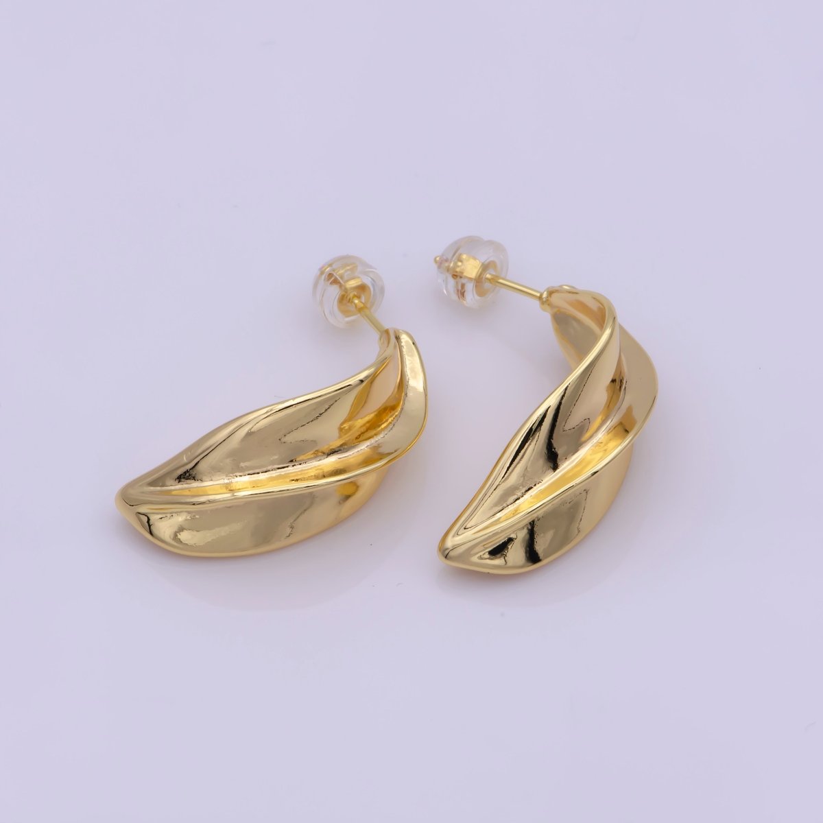 Gold Leaf Stud Earring, Leaf Shaped Earrings, delicate earrings, Tiny leaf studs, Minimalist studs T-240