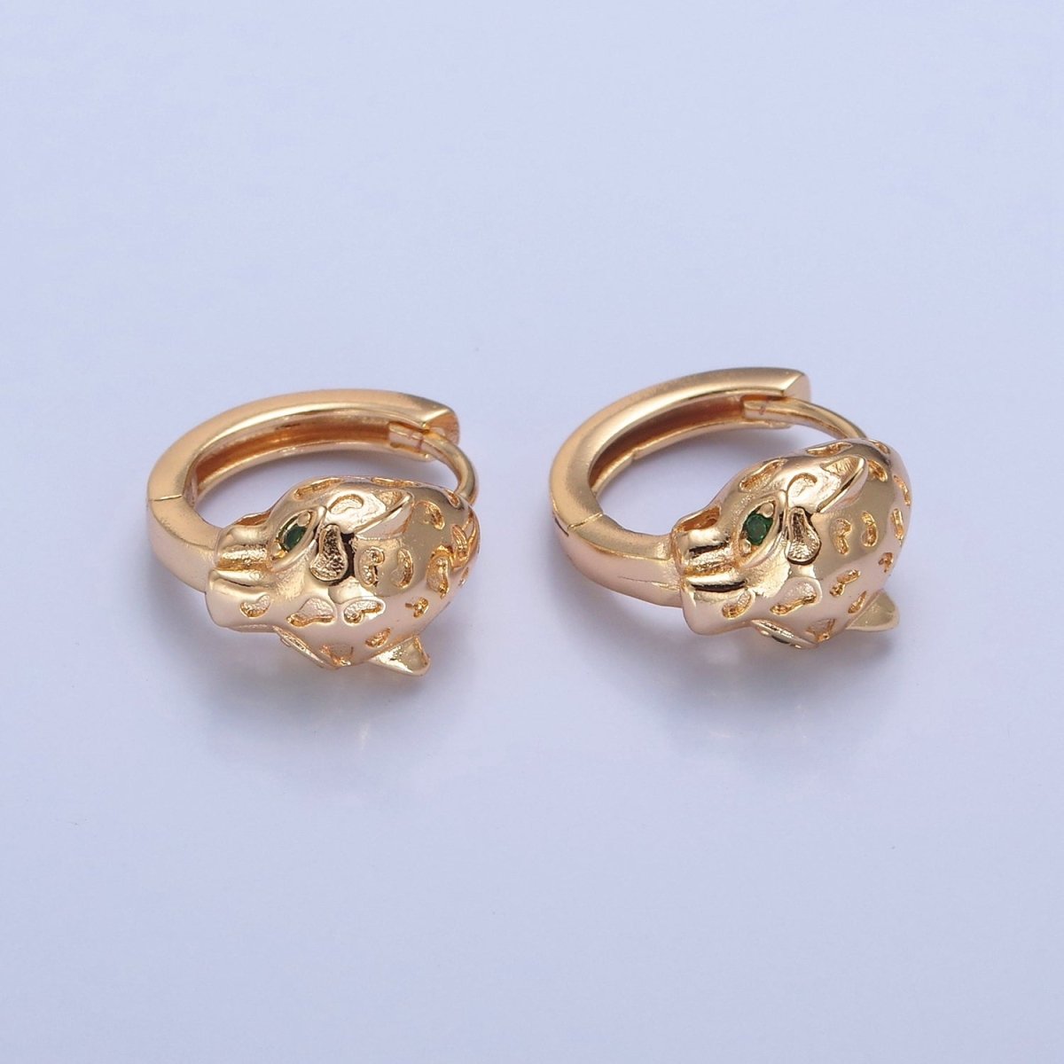 Gold Leopard Hoop Earring T-495