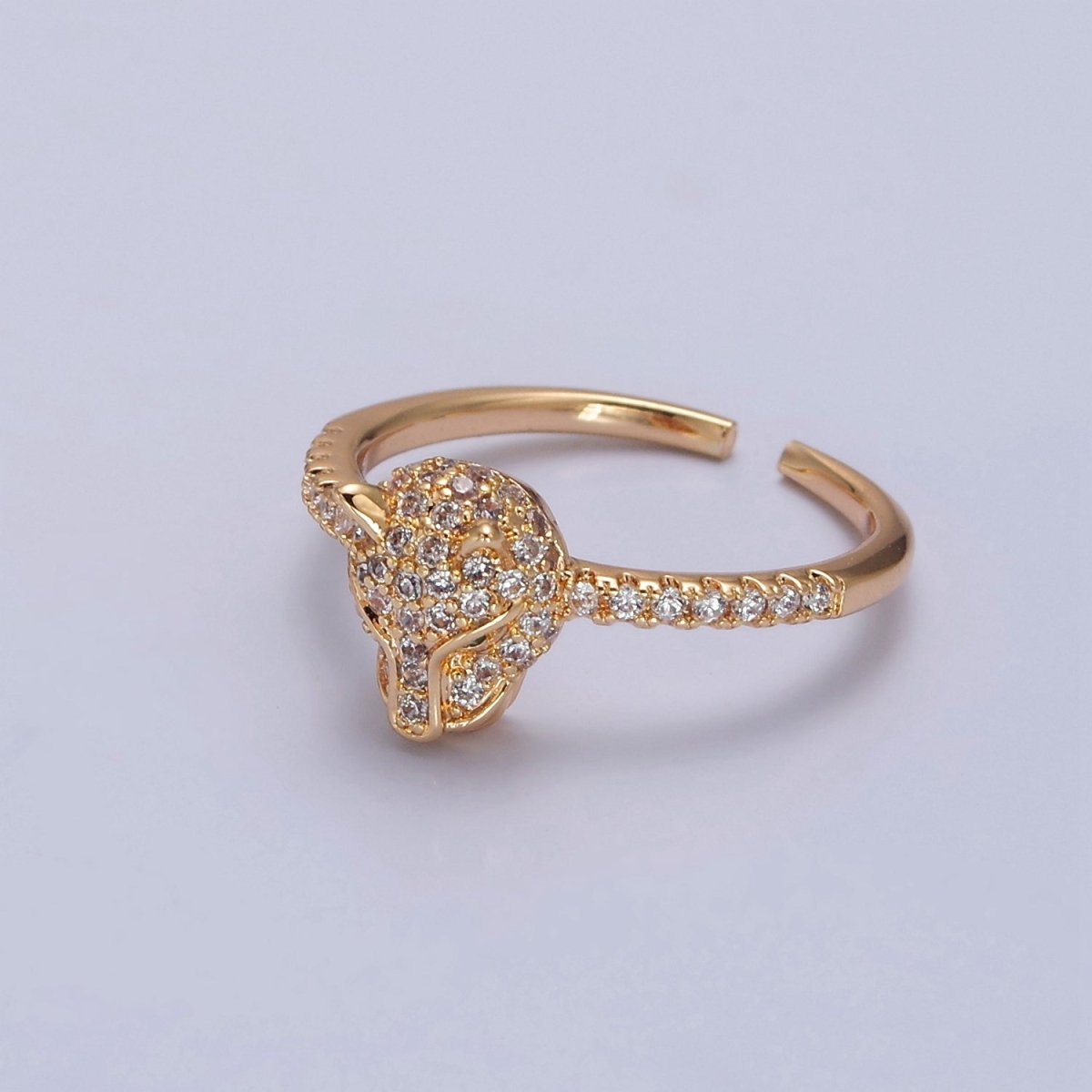 Gold Leopard Ring, Danity Panther Ring, Cat, Cheetah Ring Animal Jewelry O-2145