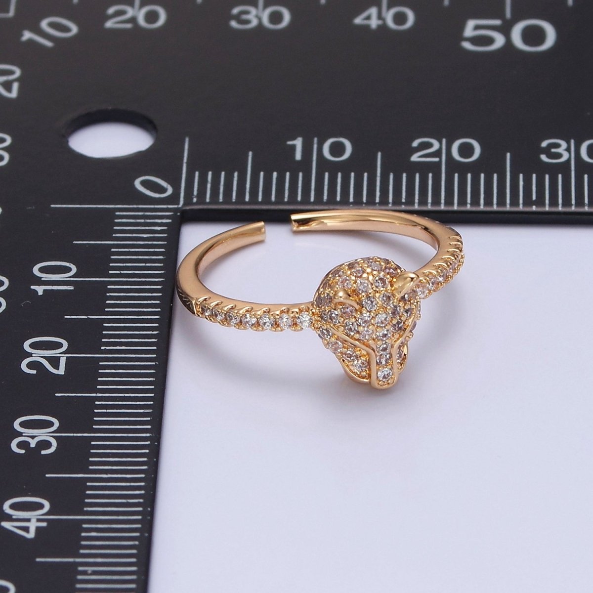 Gold Leopard Ring, Danity Panther Ring, Cat, Cheetah Ring Animal Jewelry O-2145
