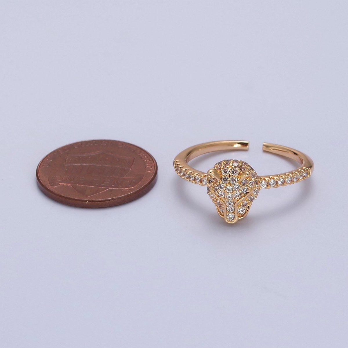 Gold Leopard Ring, Danity Panther Ring, Cat, Cheetah Ring Animal Jewelry O-2145
