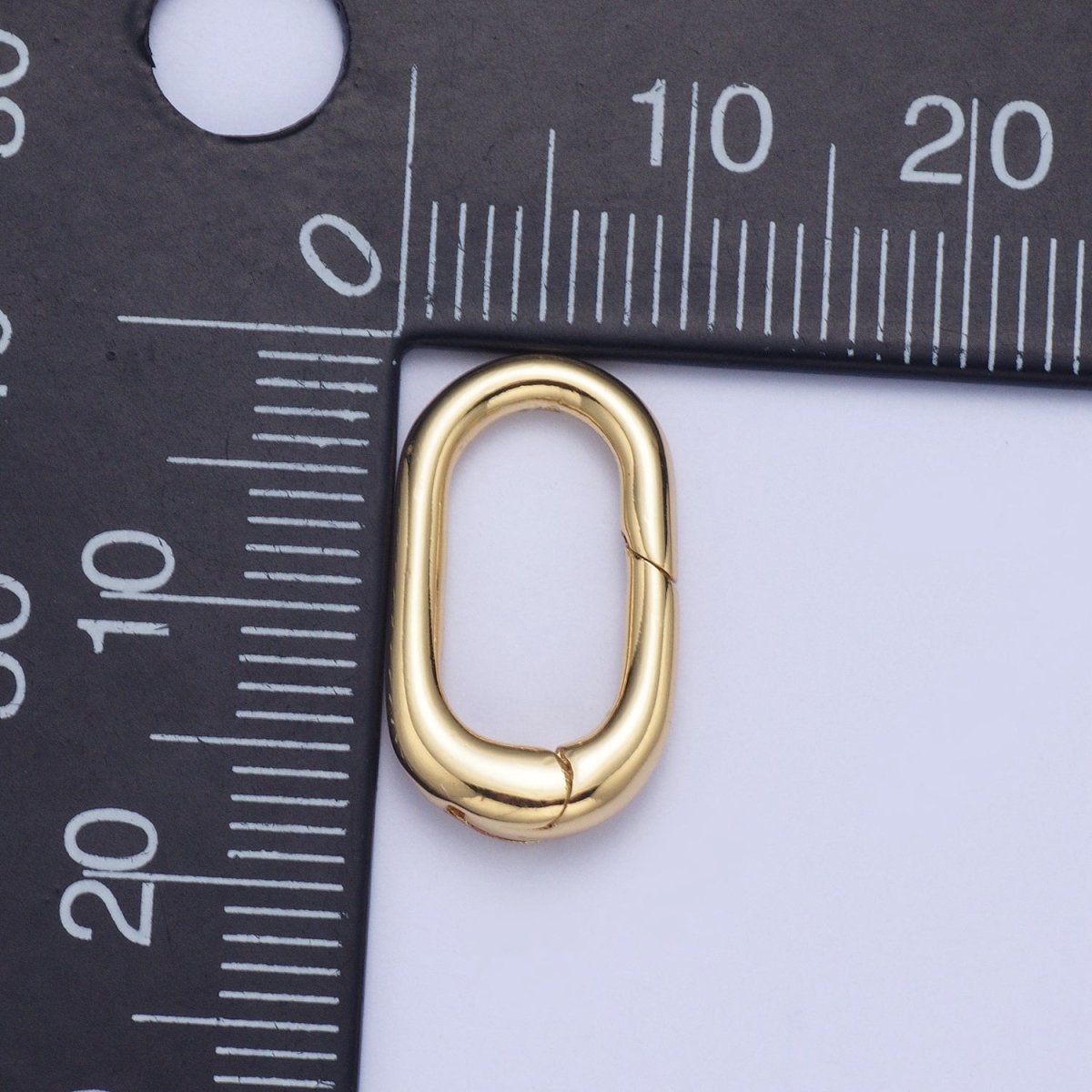 Gold Long Oval Rectangular Spring Gate Ring Findings Closure Supply For Jewelry Making L-916