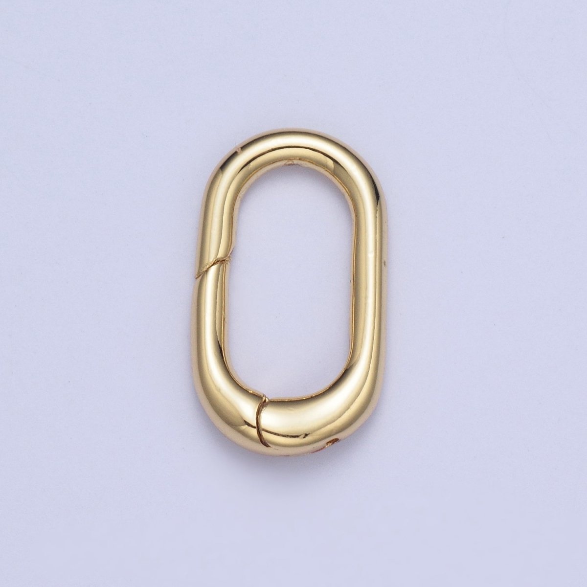 Gold Long Oval Rectangular Spring Gate Ring Findings Closure Supply For Jewelry Making L-916