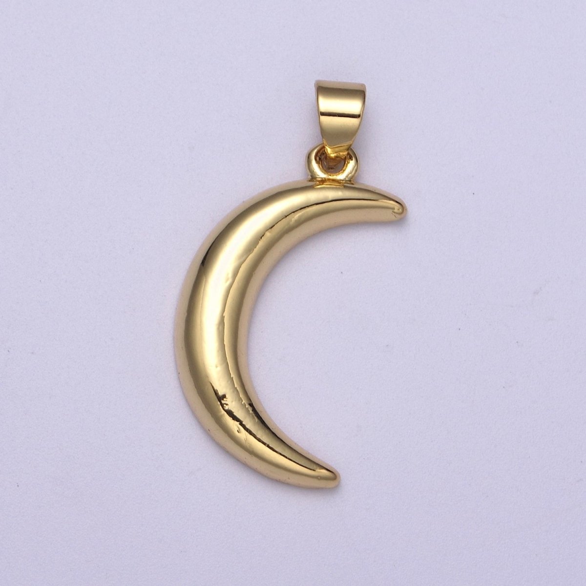Gold Moon Charm, Dainty Crescent Moon Add a Charm on Necklace or Bracelet, Celestial Jewelry, Light Pendant H-170