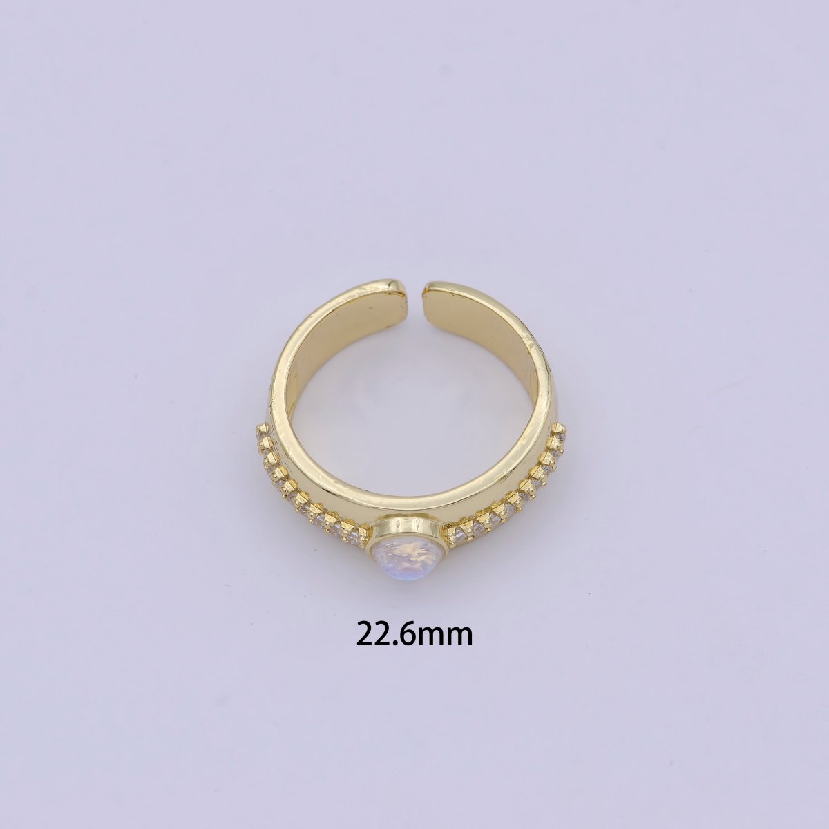 Gold Moonstone Ring, Rainbow Moonstone Adjustable Ring Dainty Moonstone Ring Gold, Oval Moonstone Gold Engagement Moonstone Ring U-482