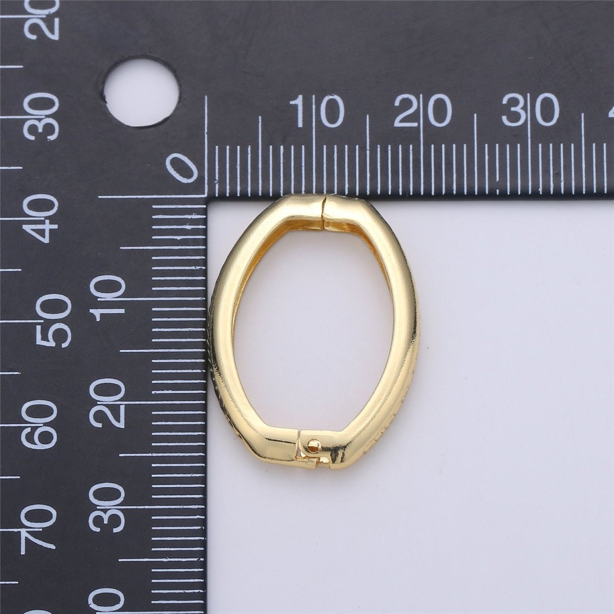 Gold Necklace Clasp, Oval Spring Gate Ring , Oval Gate Ring , Basic Supplies 24k Gold Filled Clasp for Necklace Supply K-392