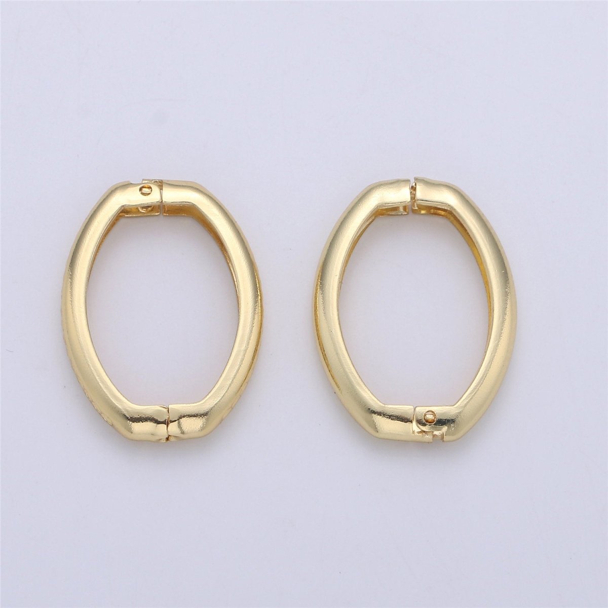 Gold Necklace Clasp, Oval Spring Gate Ring , Oval Gate Ring , Basic Supplies 24k Gold Filled Clasp for Necklace Supply K-392