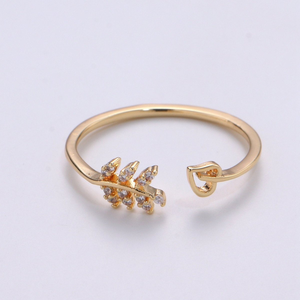 Gold Olive Ring, Minimalist Ring, Tree Branch Open Ring, Stackable Ring Thin Gold Ring Olive Branch Ring adjustable ring R-074