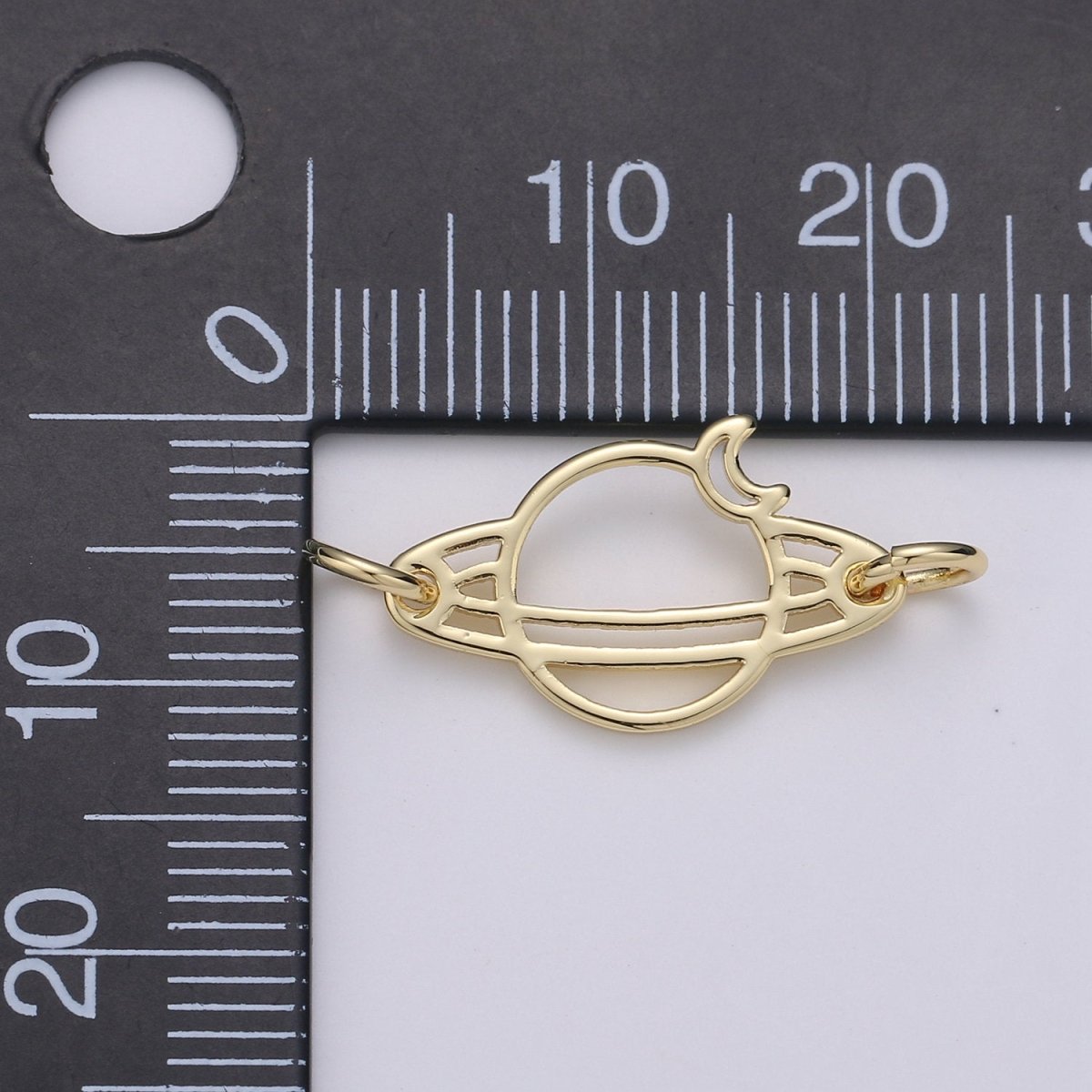 Gold Planets Charm Pendant, Galaxy Charm for Necklace Bracelet Component Celestial Jewelry F-438