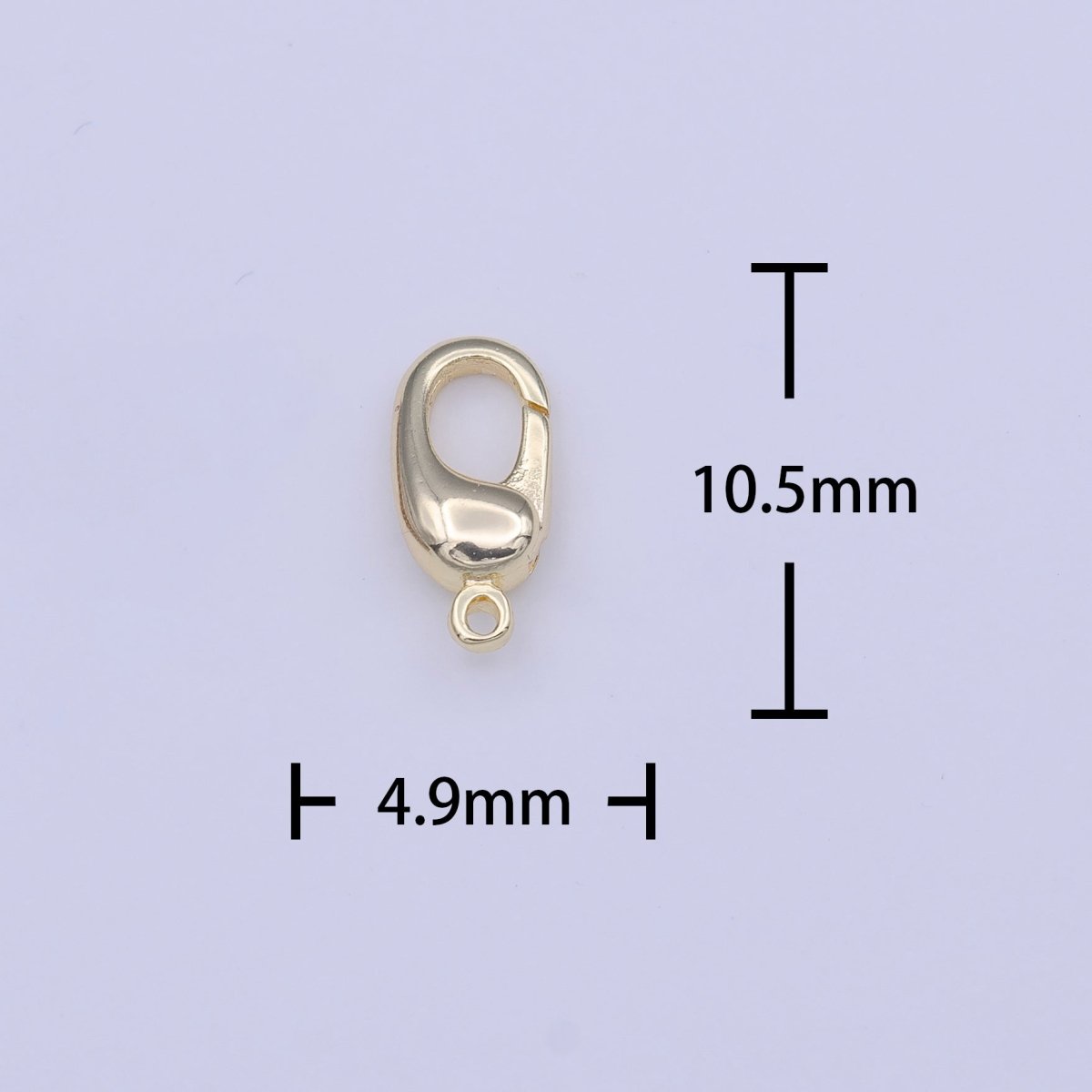 OS Gold Rectangular Snap Hook Push Gate Lobster Clasps Jewelry Supply | K-274