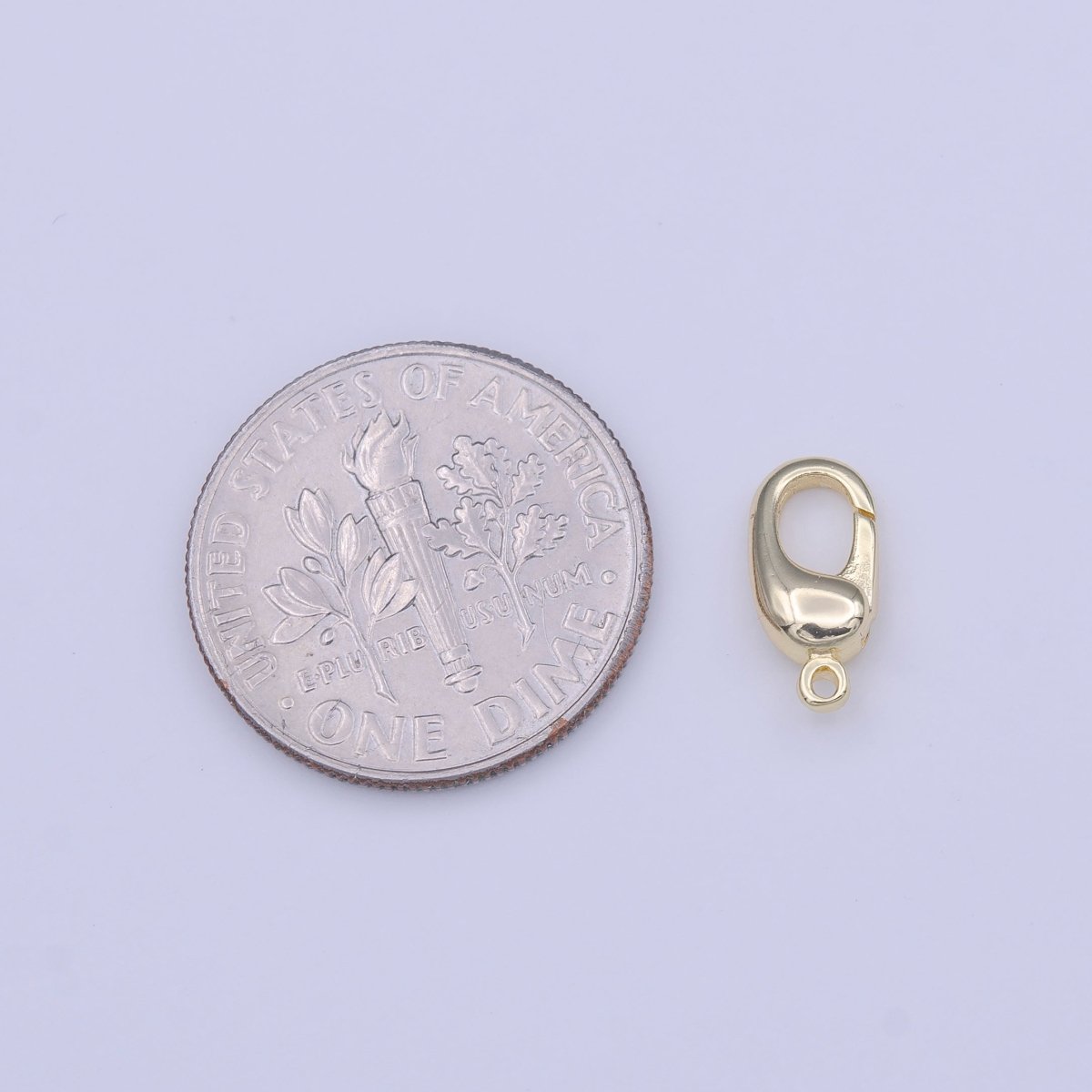 OS Gold Rectangular Snap Hook Push Gate Lobster Clasps Jewelry Supply | K-274