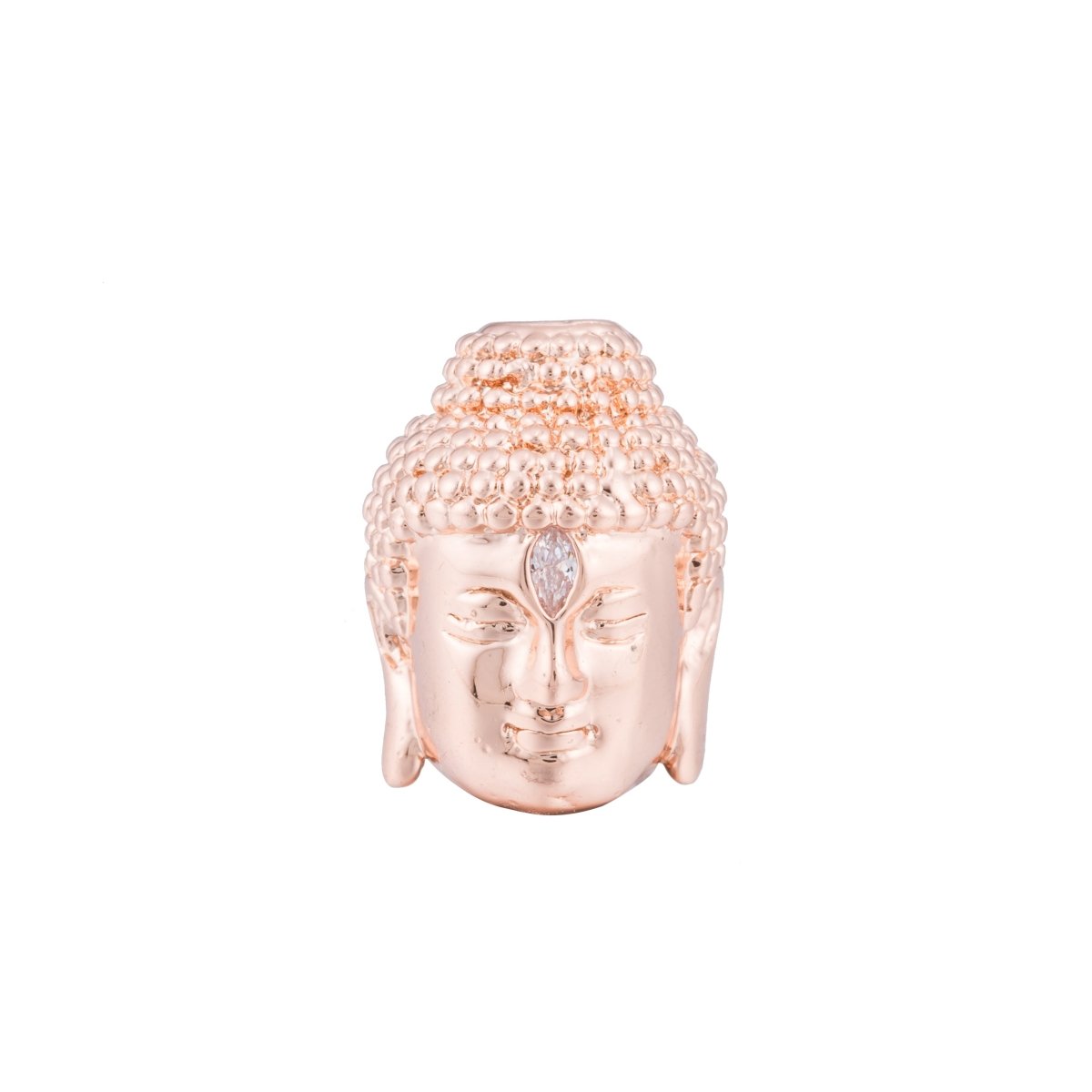 Gold / Silver / Rose Gold Meditation Buddha Head Spacer Beads | B-027
