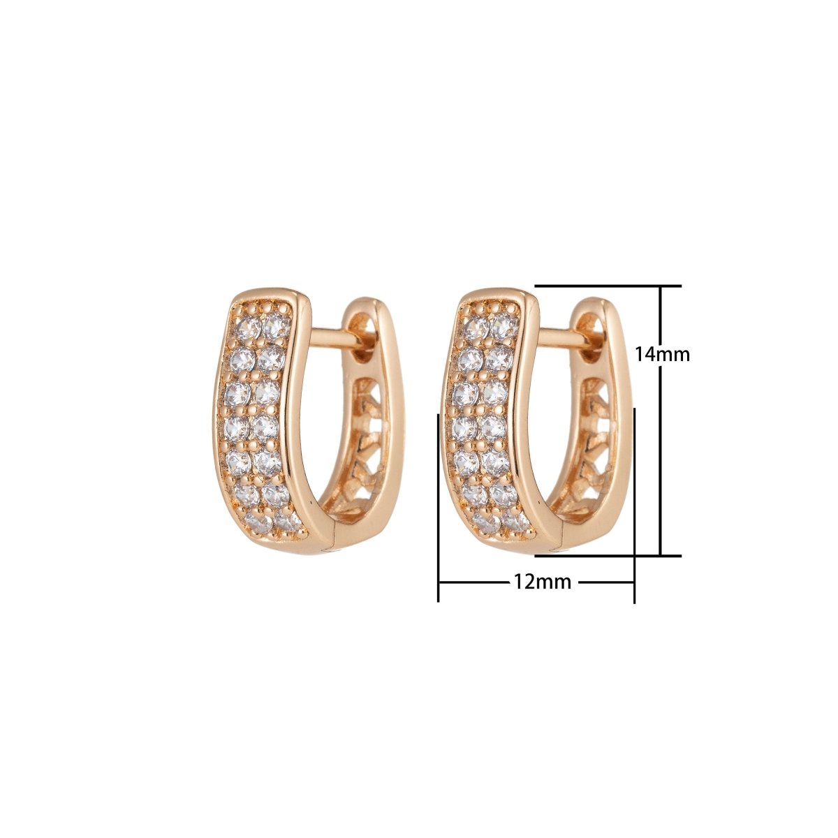 Gold Small hoops, huggie hoops, tiny hoop earrings, delicate hoops Micro Pave minimalist earrings, dainty earrings minimal hoops Q-054