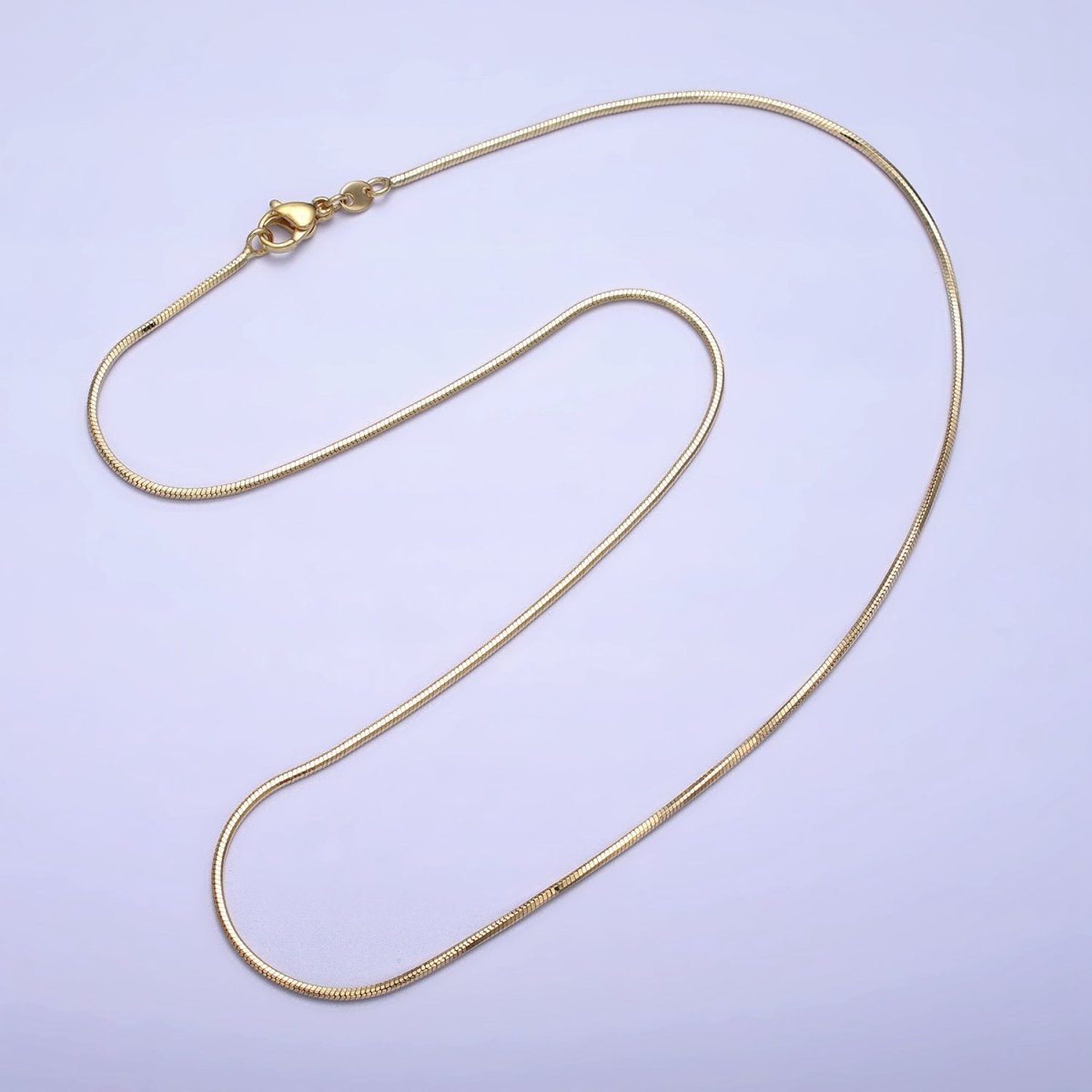 Gold Snake Chain Necklace - Gold Filled Herringbone Necklace, Thin Herringbone Chain 18 inch Necklace | WA-1639 Clearance Pricing