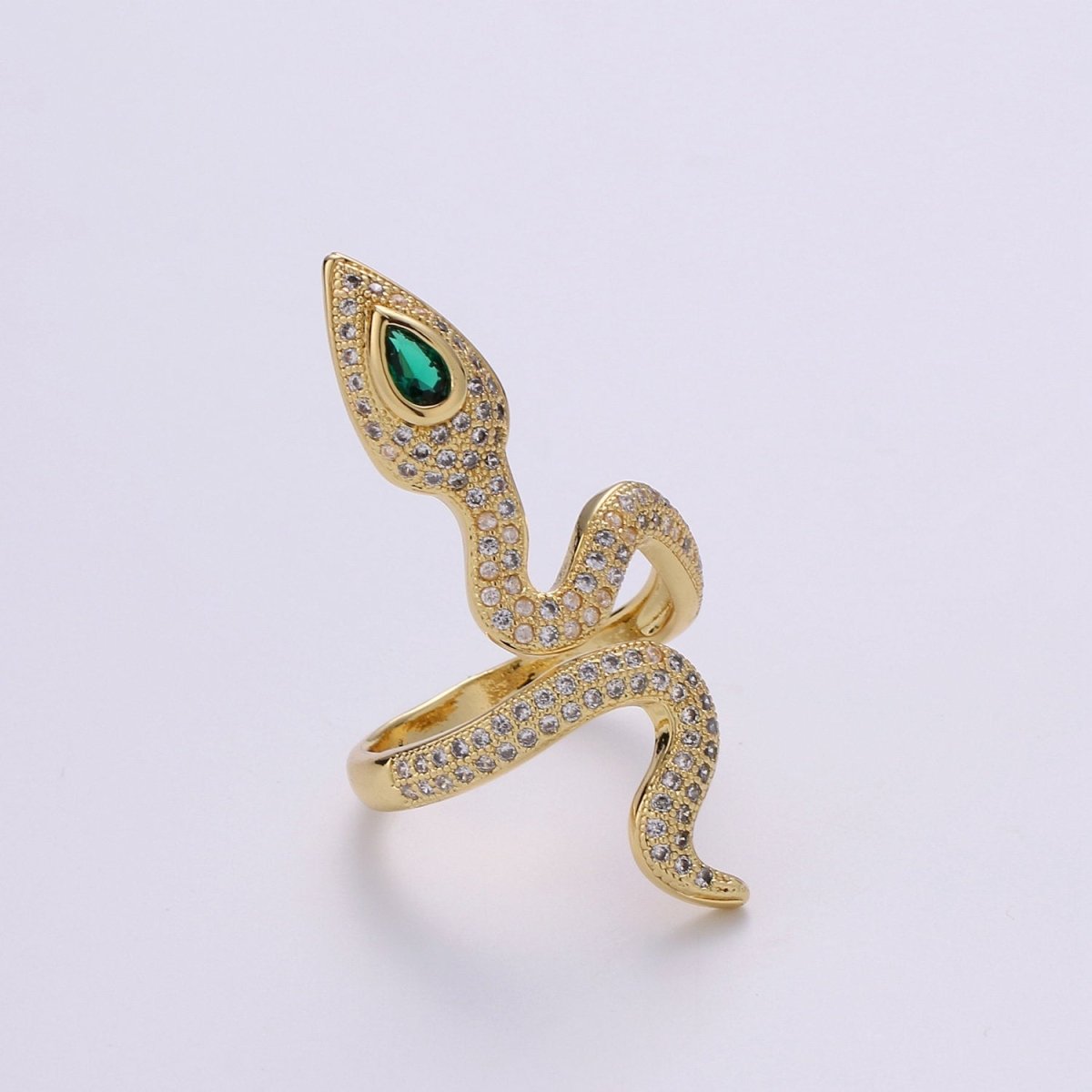Gold Snake ring, serpent ring, gold ring, wrap ring, snake gold ring, Micro Pave Ring vintage jewelry for birthday Christmas Gift R219