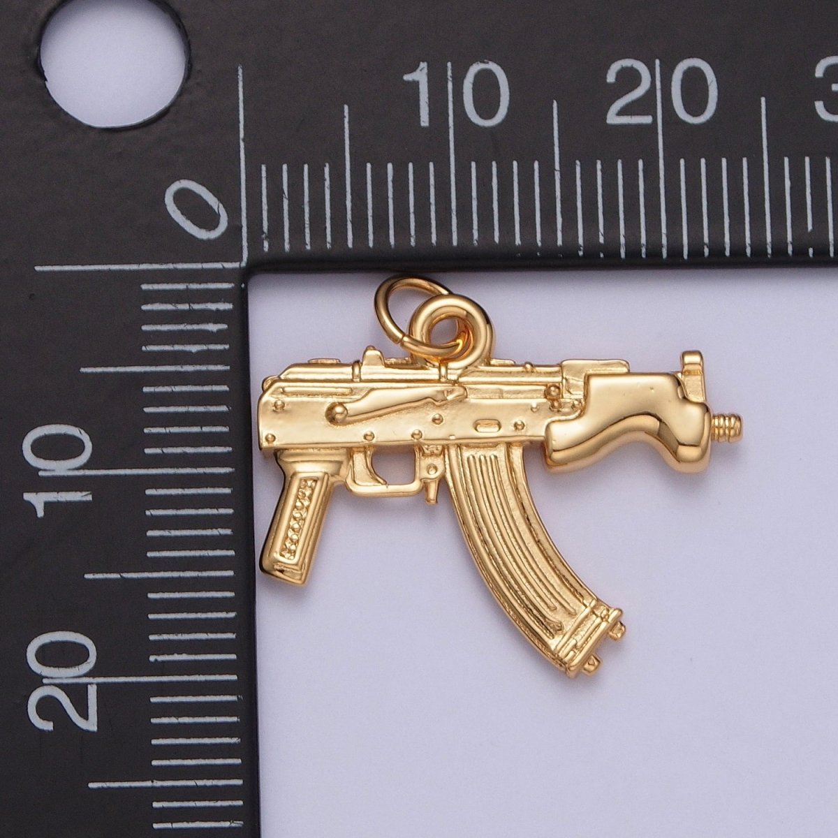 Gold SP89 Semi-Auto Pistol Gun Weapon Charm | X-147