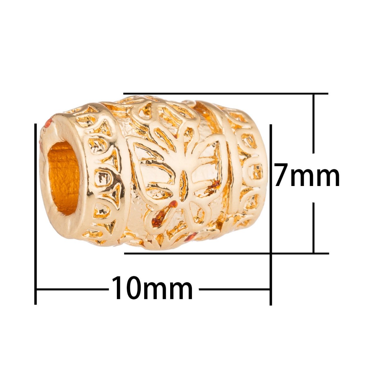 Gold Spacer, Golden Butterfly, Swirl, Drum, DIY, Craft, Bracelet Charm Bead Spacer Connector Pendant Finding For Jewelry Making B-125
