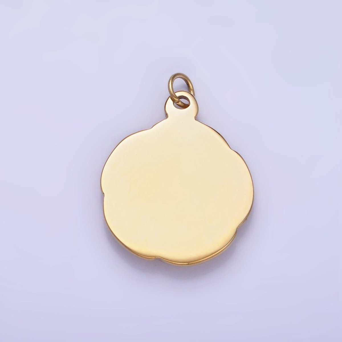 Gold Stainless Steel 16mm Hibiscus Flower Charm Minimalist Floral Charm | P932