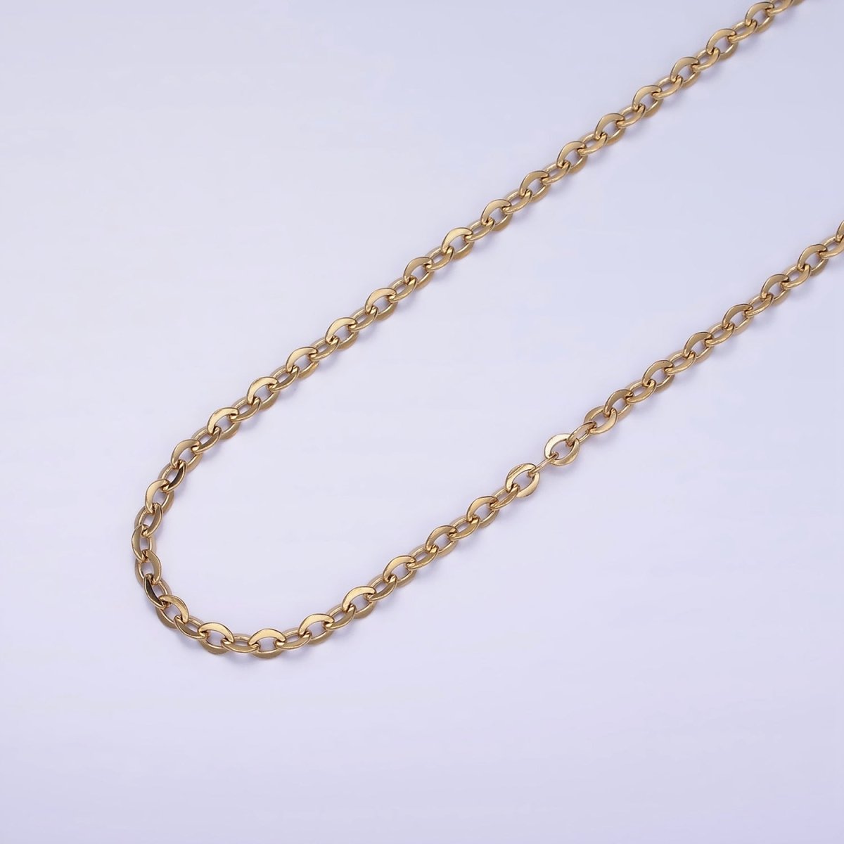 Gold Stainless Steel Cable Chain by Yard for Jewelry Making | ROLL-1466 Clearance Pricing