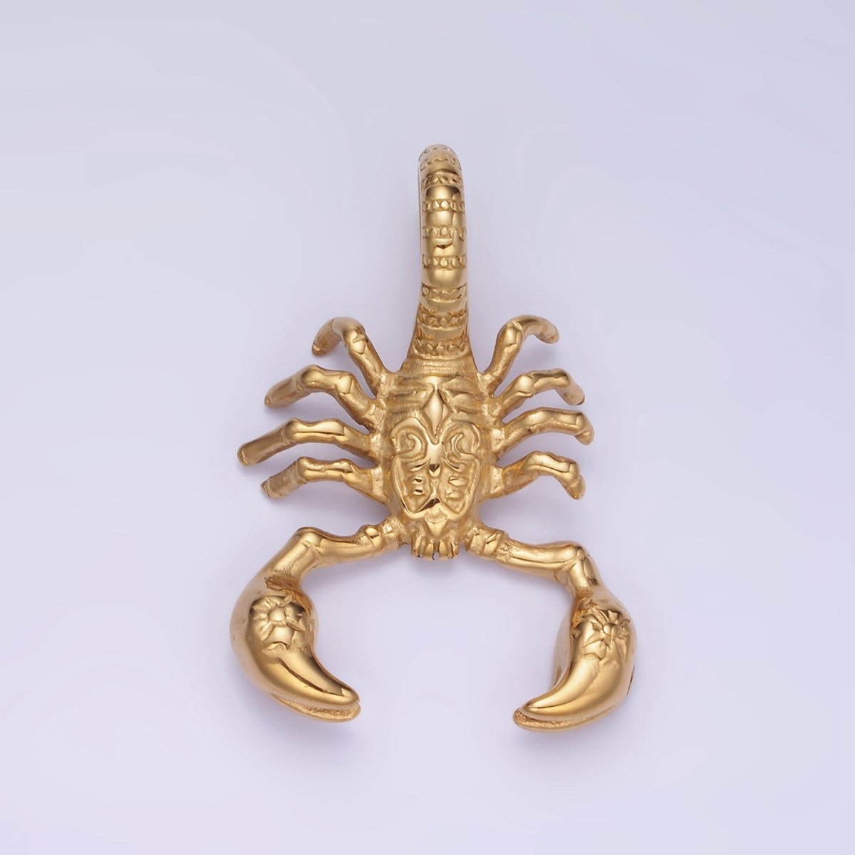 Gold Stainless Steel Scorpio Scorpion Animal Pendant P-1373