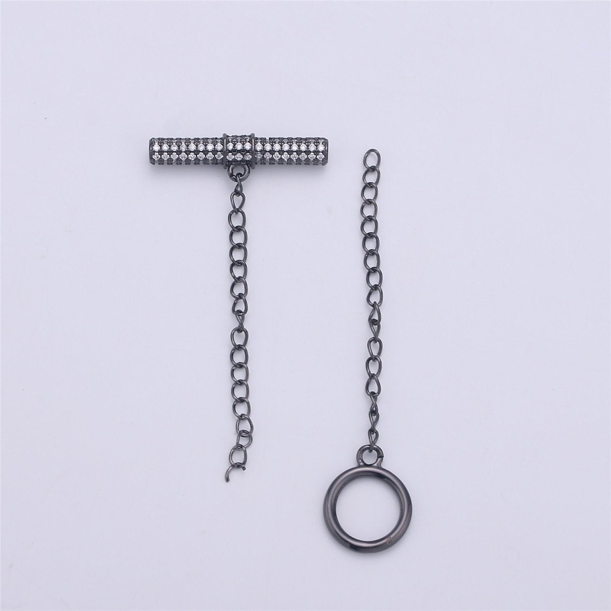 Gold Toggle Clasp Micro paved CZ Micro Pave Clasp for Beading, bracelet/necklace/Jewelry supplies gold, silver , black gold chain extender K-500 K-501