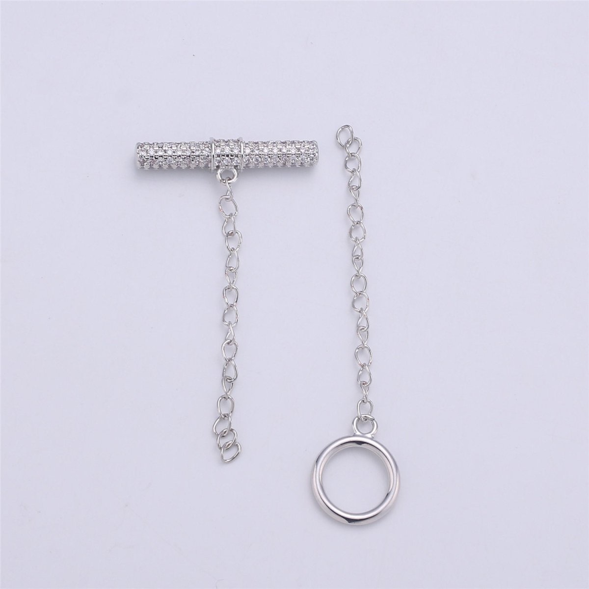 Gold Toggle Clasp Micro paved CZ Micro Pave Clasp for Beading, bracelet/necklace/Jewelry supplies gold, silver , black gold chain extender K-500 K-501