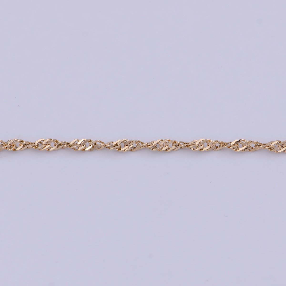 Gold Twist Singapore Chain Necklace, Unique Layer Chain Necklace Ready to Wear 20 Inch | WA-760 Clearance Pricing