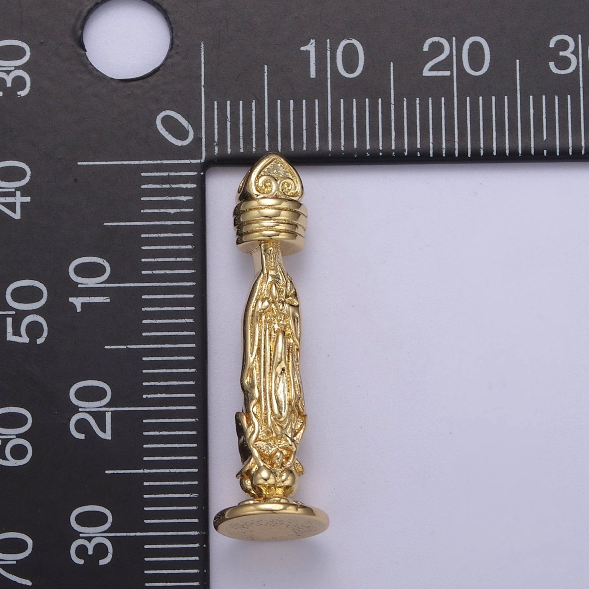Gold Virgin Mary statue Charm Religious praying Pendant for Necklace rosary Figurine Catholic Jewelry N-628