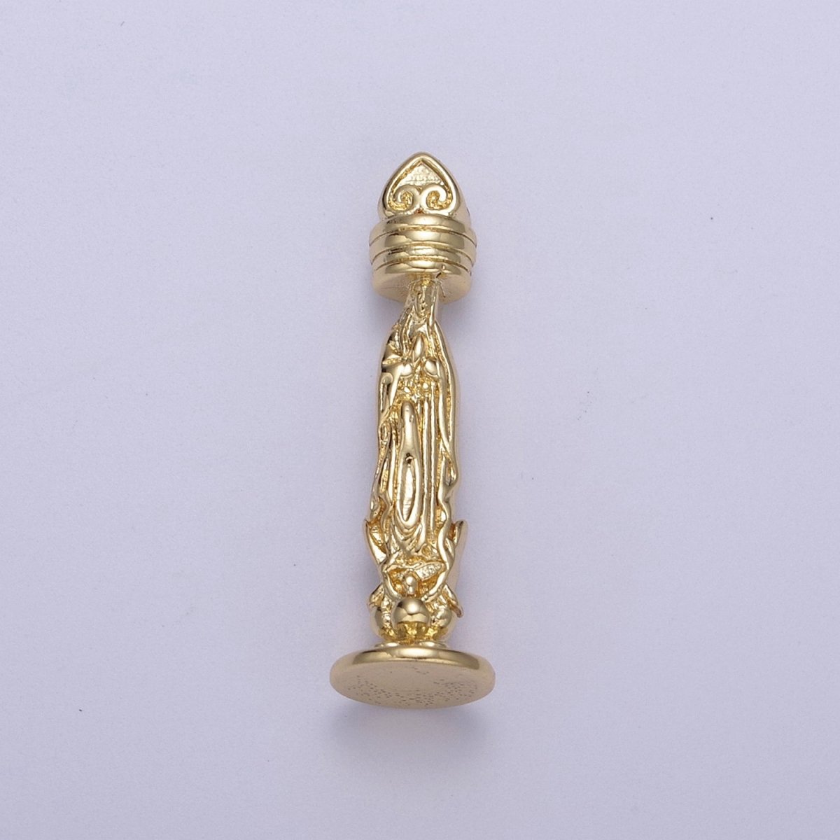 Gold Virgin Mary statue Charm Religious praying Pendant for Necklace rosary Figurine Catholic Jewelry N-628