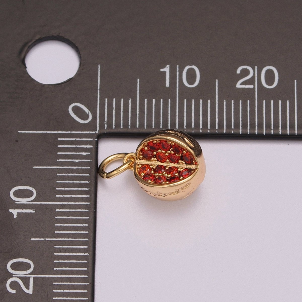 Gold Watermelon Charm Cubic Fruit Charm Summer Foodies Pendant Dangle Charms for Bracelet Necklace Earring Supply Component | M-768