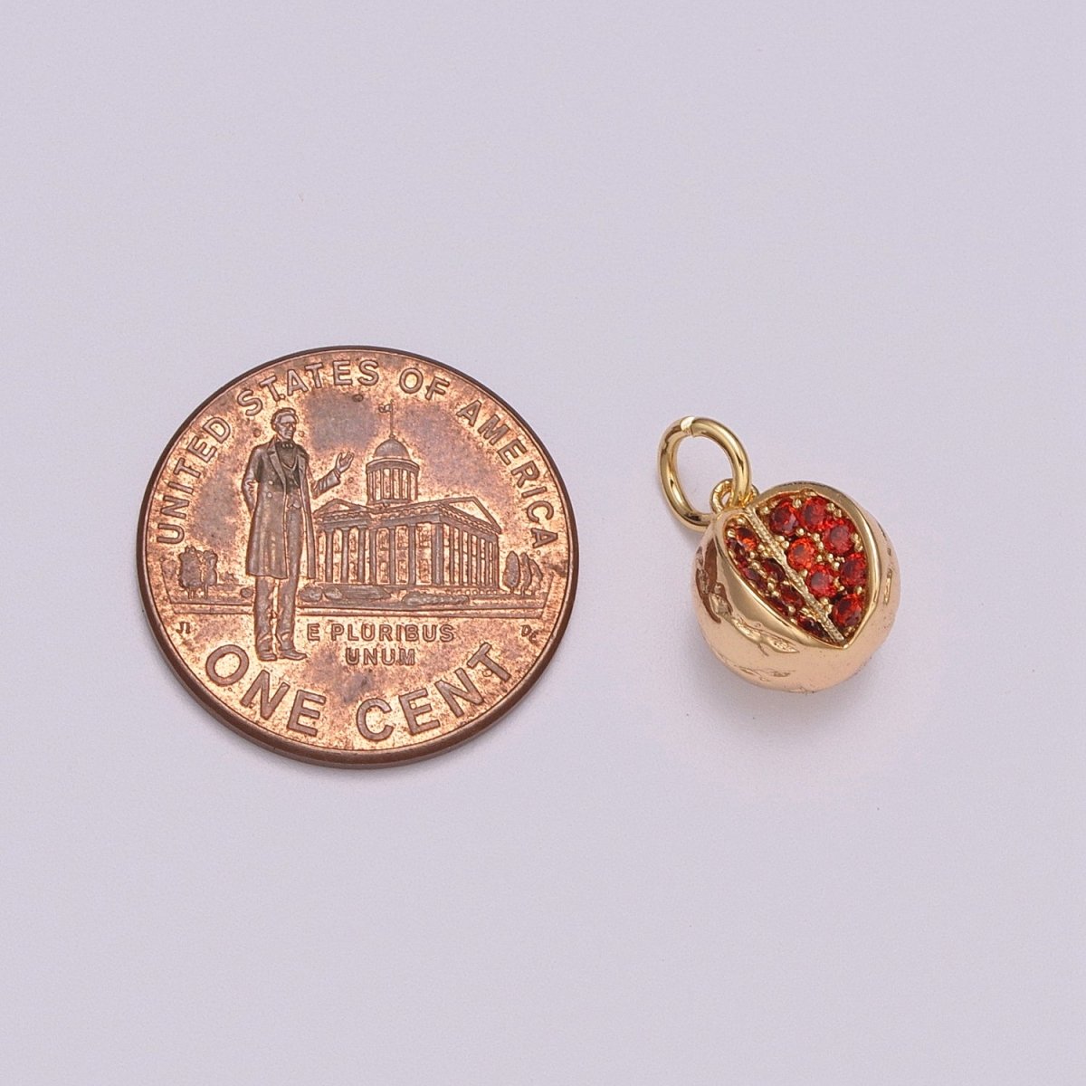 Gold Watermelon Charm Cubic Fruit Charm Summer Foodies Pendant Dangle Charms for Bracelet Necklace Earring Supply Component | M-768