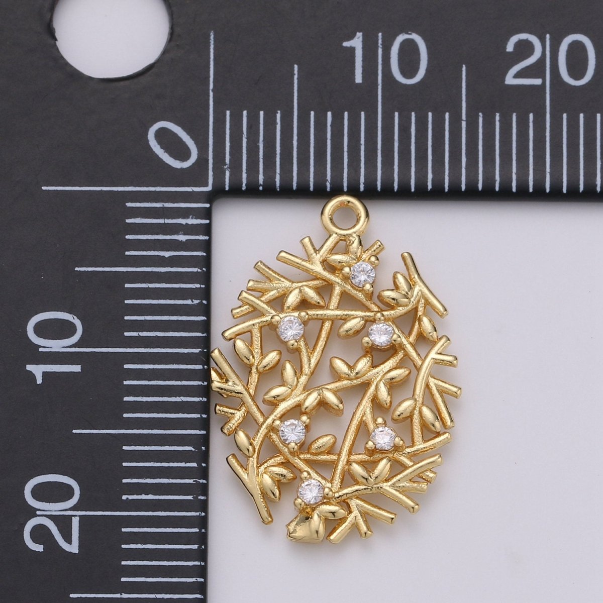 Gold Wreath Charm Olive branch charms Laurel Leaf Wreath Charms Wreath Pendants in Gold Filled D-673