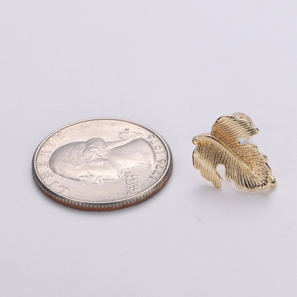 Golden Leaf Gold Filled Studs  L-015