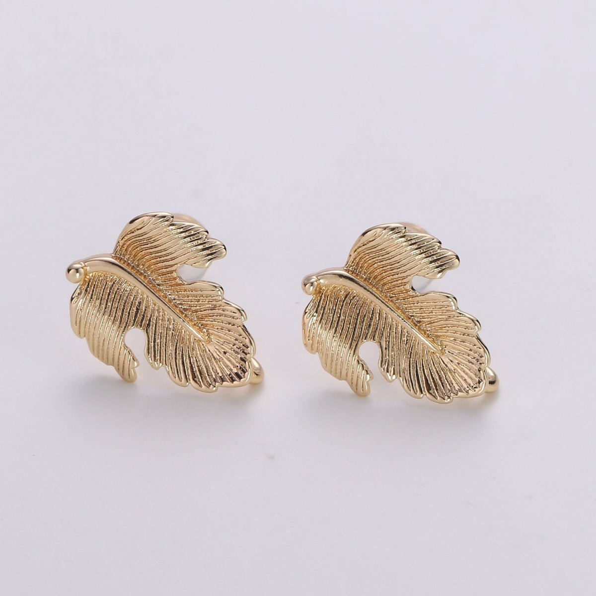 Golden Leaf Gold Filled Studs  L-015