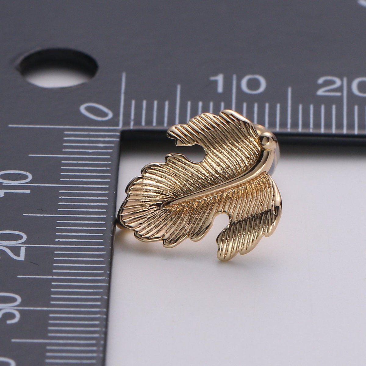 Golden Leaf Gold Filled Studs  L-015