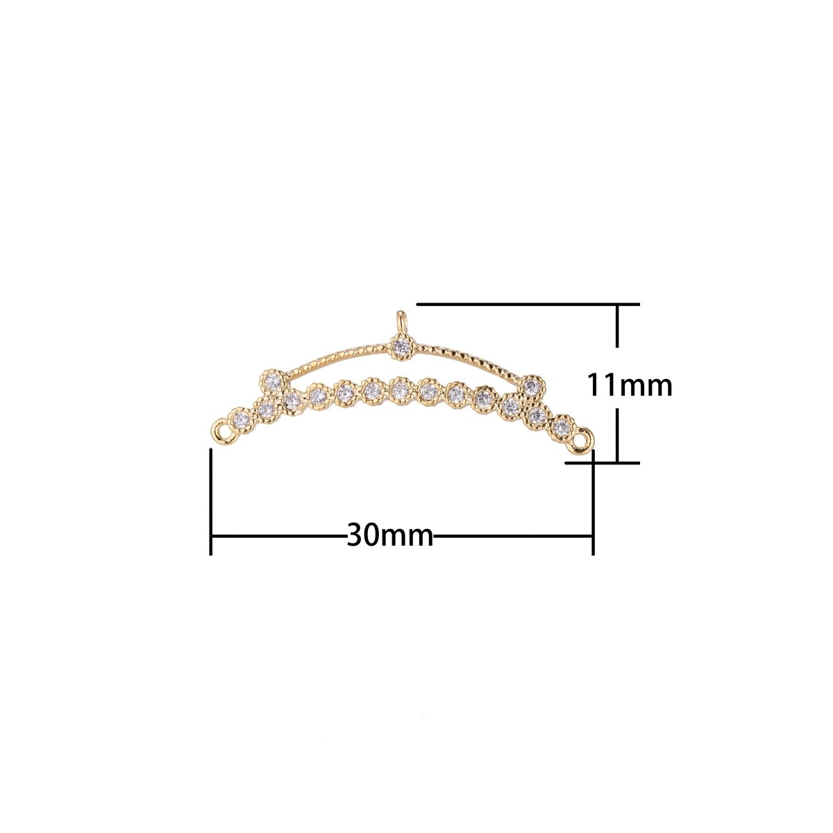 Half Circle Gold Filled Connectors - K-034